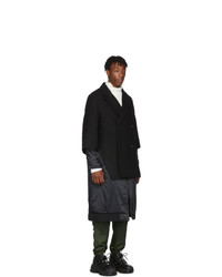 D.gnak By Kang.d Black Double Layered Jumper Coat