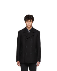Black Pea Coats for Men | Men's Fashion | Lookastic.com