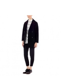 Paul Smith Black Wool Cashmere Double Breasted Pea Coat