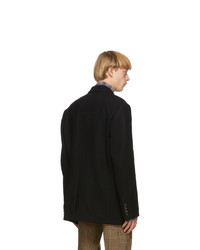 Dries Van Noten Black Wool Double Breasted Jacket