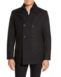 Kenneth Cole Reaction Classic Peacoat With Knit Bib Lining