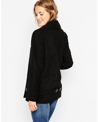 Asos Collection Pea Coat With Tab Detail