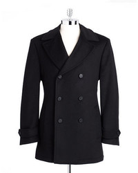 Black Brown 1826 Double Breasted Peacoat