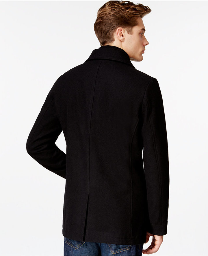 American Rag Double Breasted Shawl Collar Peacoat, $100 | Macy's ...