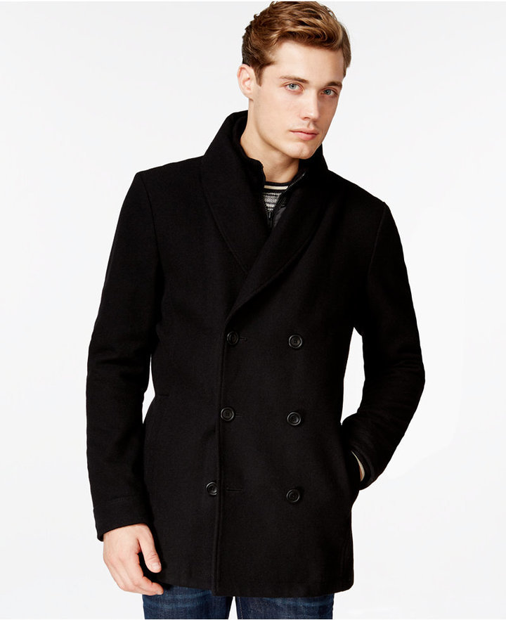 American Rag Double Breasted Shawl Collar Peacoat, $100 | Macy's ...