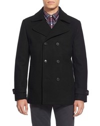 7 For All Mankind Double Breasted Wool Blend Peacoat