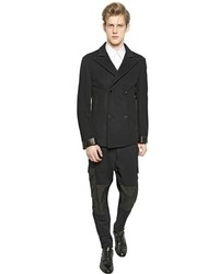 Alexander McQueen Double Breasted Wool Cashmere Pea Coat