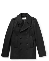 Saint Laurent Double Breasted Wool Peacoat