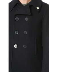 Gerald Stewart By Fidelity Wool Quilted Lined Peacoat