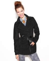 Jou Jou Juniors Double Breasted Belted Pea Coat