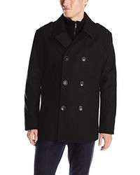 Kenneth Cole Reaction Classic Peacoat With Bib And Epaulettes