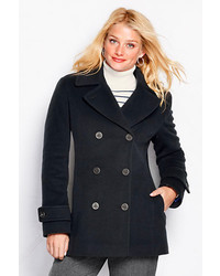 Lands' End Luxe Wool Insulated Pea Coat