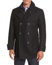 Andrew Marc Marc New York By Mulberry Tall Double Breasted Wool Blend Peacoat