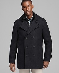 Marc New York Penn Pressed Wool Double Breasted Peacoat