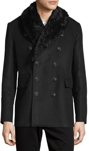 Lined peacoat sales