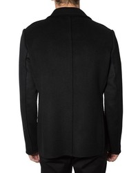 7 Diamonds New York Deconstructed Double Breasted Peacoat