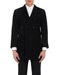 Thom Browne Pintuck Pleated Double Breasted Peacoat Black Size 1