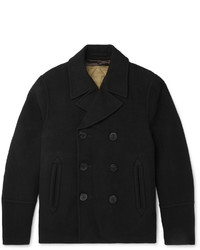 Joseph Wool And Cashmere Blend Peacoat With Detachable Quilted Cotton Gilet