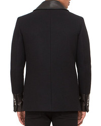 Balmain Wool Cashmere Double Breasted Peacoat