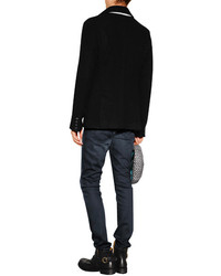 Ermanno Scervino Wool Double Breasted Pea Coat
