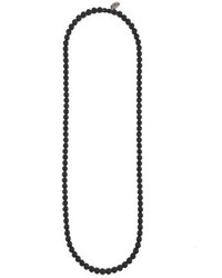 Cara Accessories Beaded Black Necklace