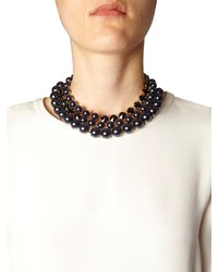 Gucci Crystal And Faux Pearl Tiered Necklace