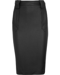 Vivienne Westwood Anglomania Fall Coated Stretch Jersey Pencil Skirt