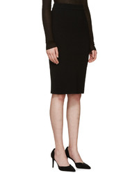 Givenchy Black Buttoned Pencil Skirt