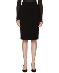 Givenchy Black Buttoned Pencil Skirt
