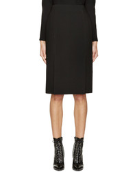 Alexander McQueen Black Mid Length Pencil Skirt