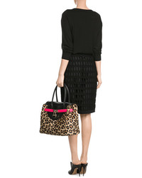Moschino Cotton Pencil Skirt With Cut Out Detail