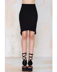 Nasty Gal Factory Tattle Tail Knit Pencil Skirt