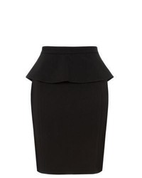 New Look Black Pencil Peplum Skirt
