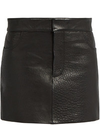 Raey Ry Tumbled Leather Mini Pencil Skirt