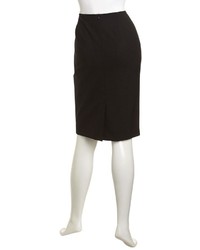 Lafayette 148 New York Slim Wool Blend Pencil Skirt Black