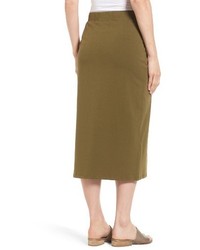 Eileen Fisher Stretch Organic Cotton Pencil Skirt