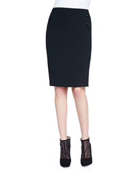 Versace Buttoned Pencil Skirt Black