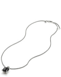 David Yurman 11mm Chtelaine Onyx Pendant Necklace With Diamonds