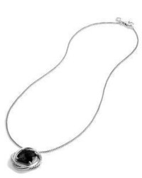 David Yurman Black Onyx Sterling Silver Pendant Necklace