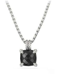 David Yurman Chatelaine Pendant Necklace With Black Onyx And Diamonds