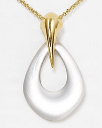 Alexis Bittar Claw Topped Lucite Teardrop Pendant Necklace 16