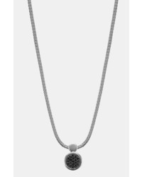 John Hardy Dot Silver Lava Black Sapphire Pendant Necklace