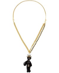 Marni Winged Crowned Figure Pendant Necklace