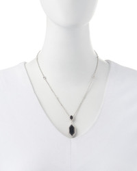 Judith Ripka Modern Deco Onyx Pendant Necklace Black