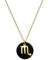 Giani Bernini Scorpio Zodiac And Black Disc Pendant Necklace In 18k Gold Over Sterling Silver