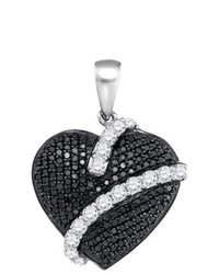 SEA Of Diamonds 103ctw Black Diamond Heart Pendant