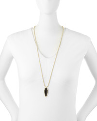 Kendra Scott Shaylee Pendant Necklace Black Opaque Glass