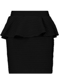Boohoo Eira Textured Waffle Peplum Mini Skirt