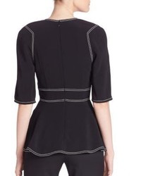 Stella McCartney Contrast Stitch Peplum Top