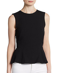 French Connection Coco Crepe Peplum Top